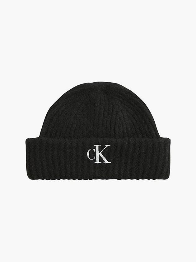 Black Calvin Klein Fisherman Women Beanie | OJEM-76405