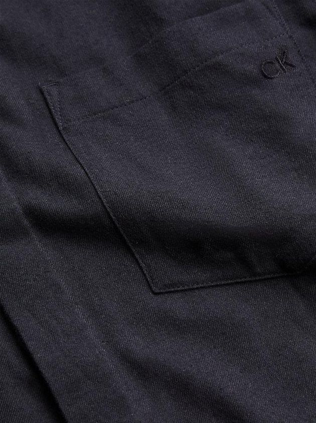 Black Calvin Klein Flannel Men Shirts | CRFD-84106