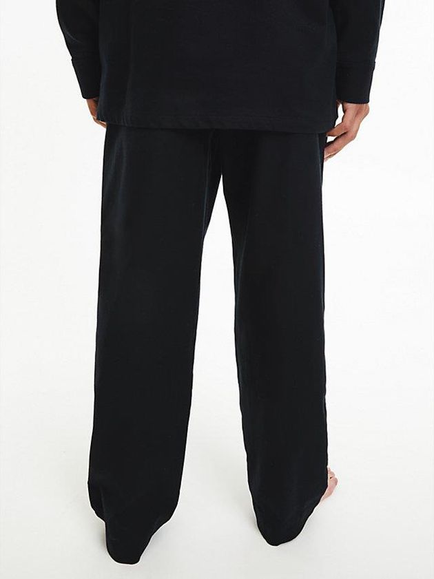 Black Calvin Klein Flannel Pyjama Men Pants | PCOU-69350