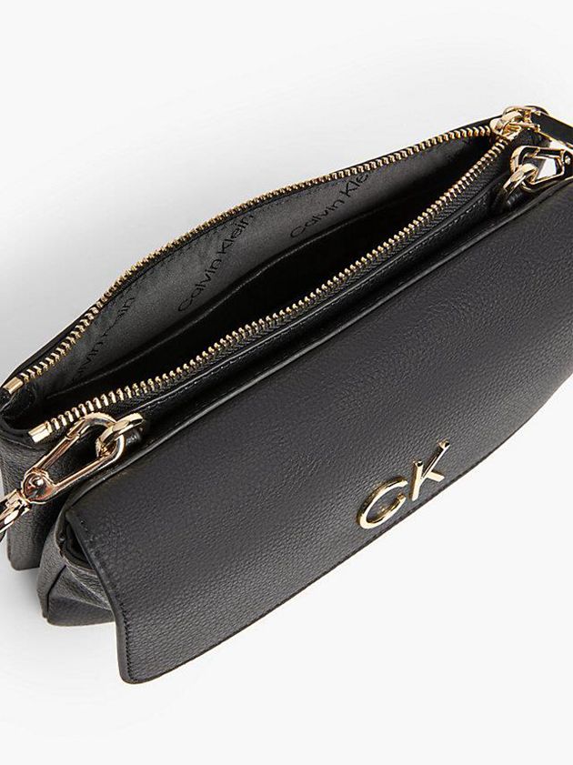 Black Calvin Klein Flat Crossbody Women Bags | DWRZ-26501