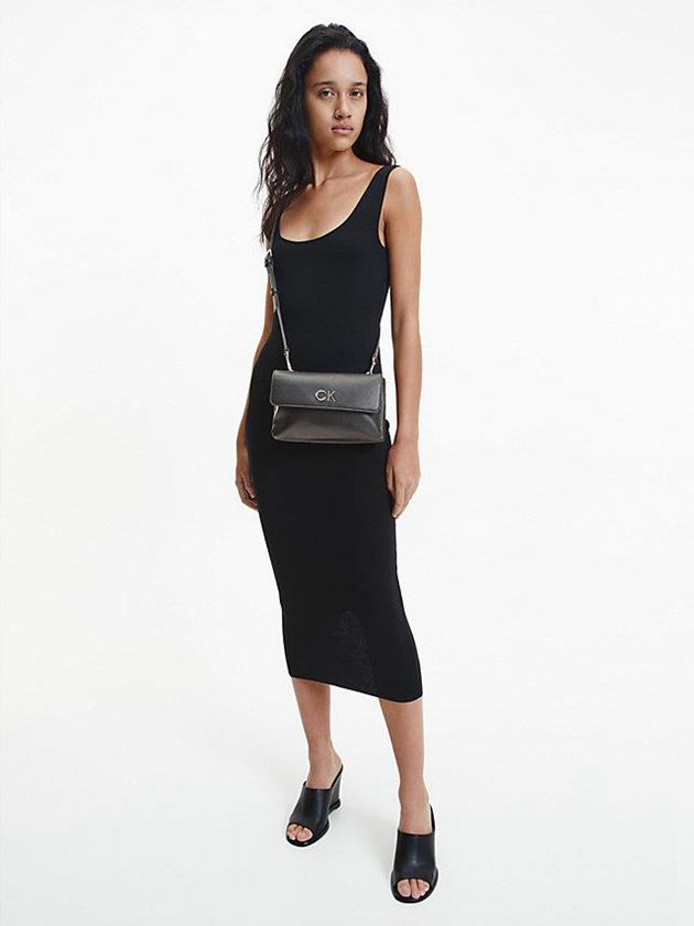 Black Calvin Klein Flat Crossbody Women Bags | DWRZ-26501