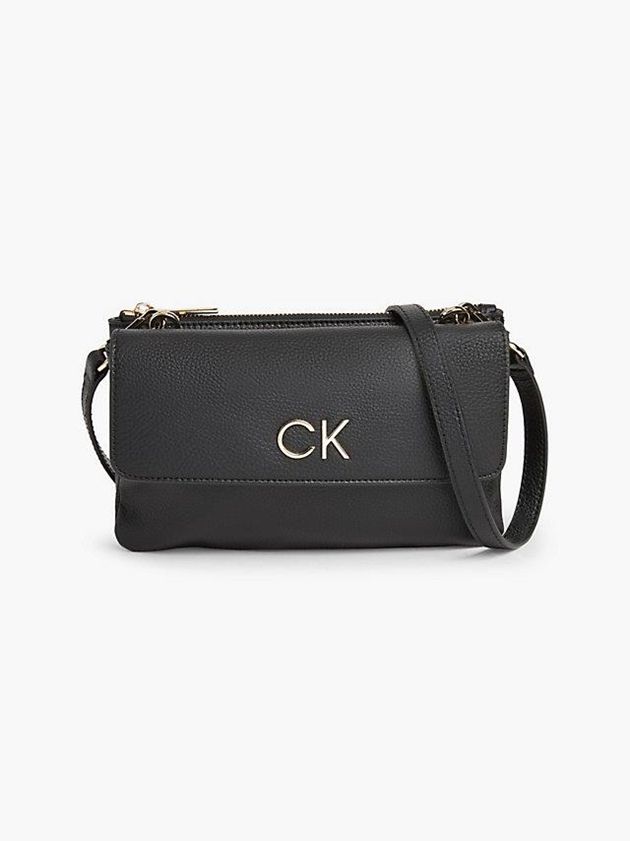 Black Calvin Klein Flat Crossbody Women Bags | DWRZ-26501