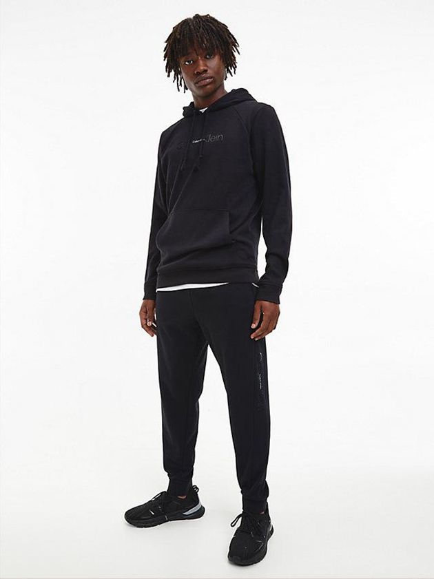 Black Calvin Klein Fleece Men Joggers | CQFH-72856