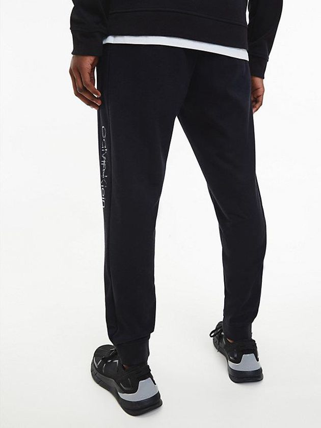 Black Calvin Klein Fleece Men Joggers | CQFH-72856