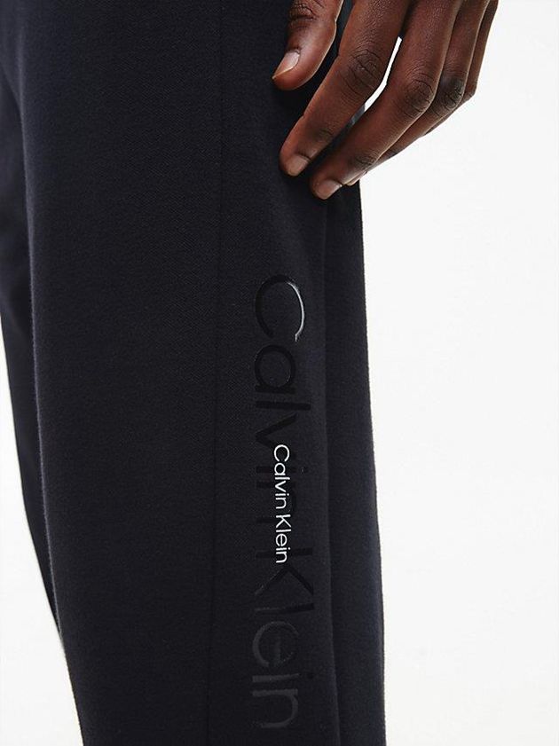Black Calvin Klein Fleece Men Joggers | CQFH-72856