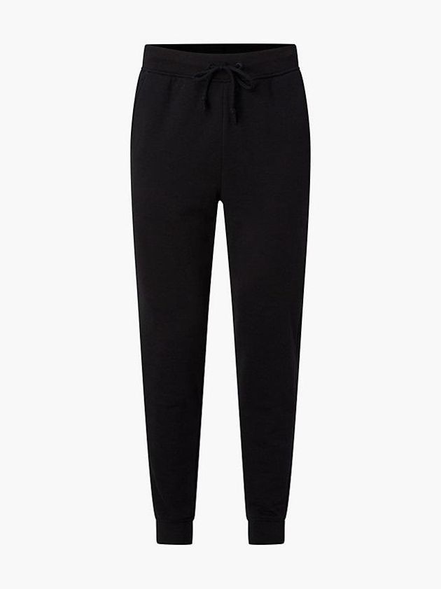Black Calvin Klein Fleece Men Joggers | CQFH-72856