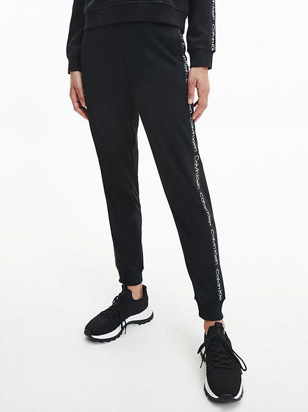 Black Calvin Klein Fleece Women Joggers | YXVA-01925