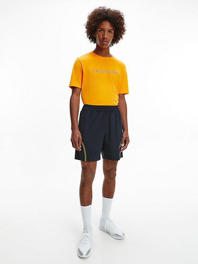 Black Calvin Klein Gym Men Shorts | SXHN-71430