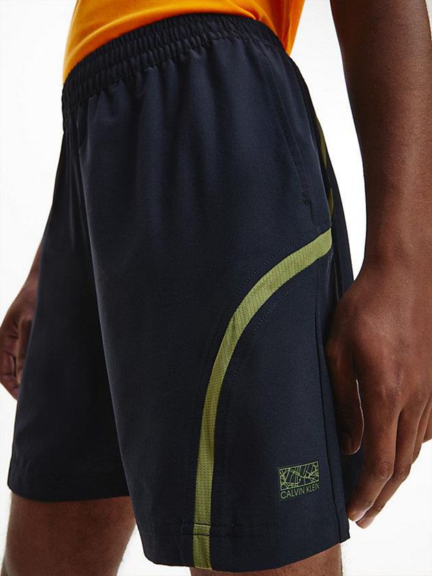 Black Calvin Klein Gym Men Shorts | SXHN-71430