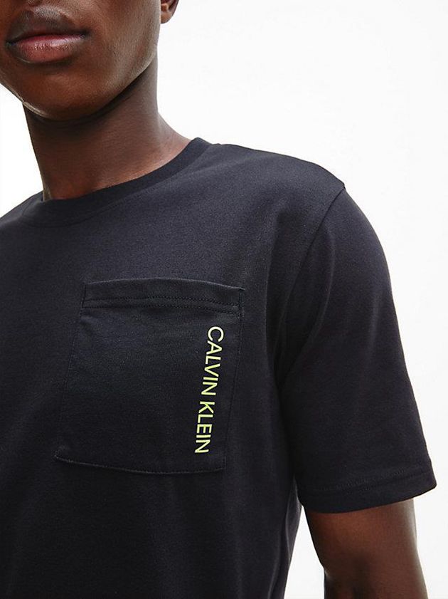 Black Calvin Klein Gym Men T-Shirt | GMDX-07615