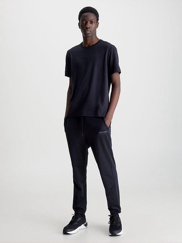 Black Calvin Klein Gym Men T-Shirt | IFBZ-29637