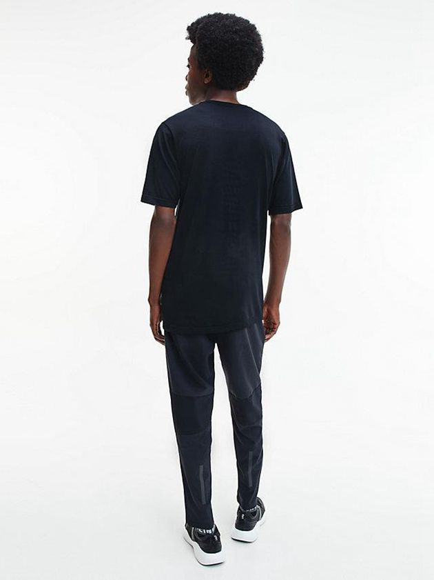 Black Calvin Klein Gym Men T-Shirt | KIRT-07582