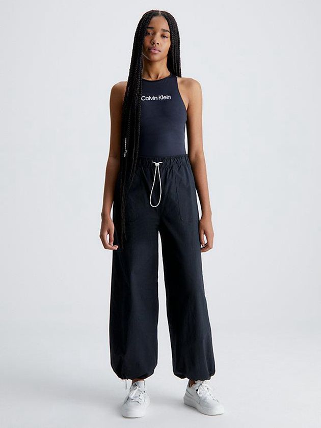 Black Calvin Klein Gym Tank Women Top | XCRQ-65409