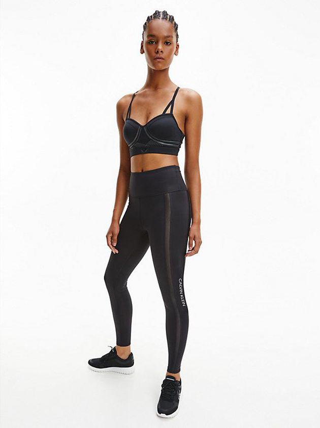 Black Calvin Klein Gym Women Leggings | TRUH-04196