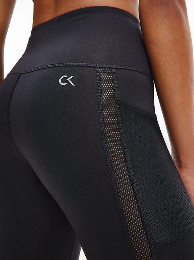 Black Calvin Klein Gym Women Leggings | TRUH-04196