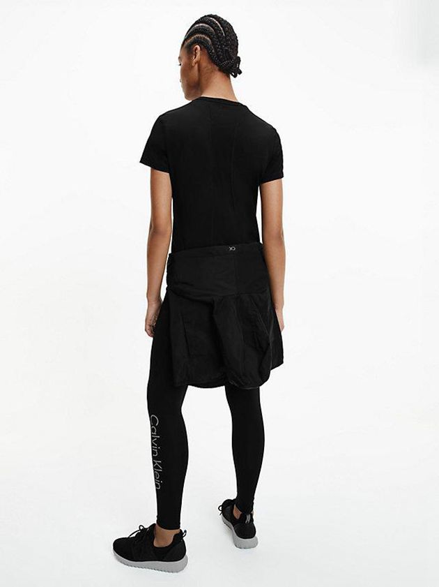 Black Calvin Klein Gym Women T-Shirt | GKMA-31842