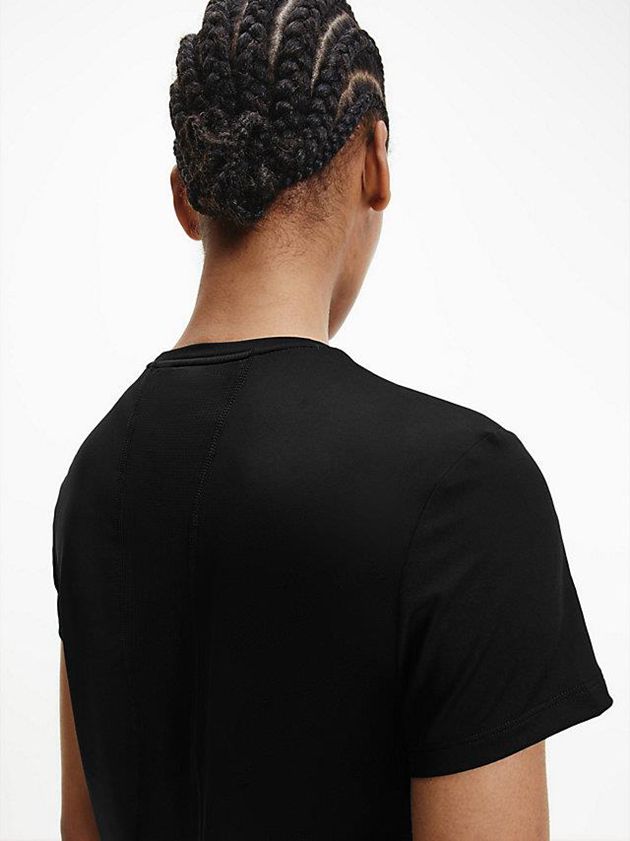 Black Calvin Klein Gym Women T-Shirt | GKMA-31842