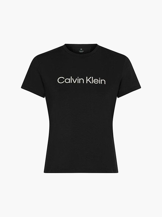 Black Calvin Klein Gym Women T-Shirt | GKMA-31842