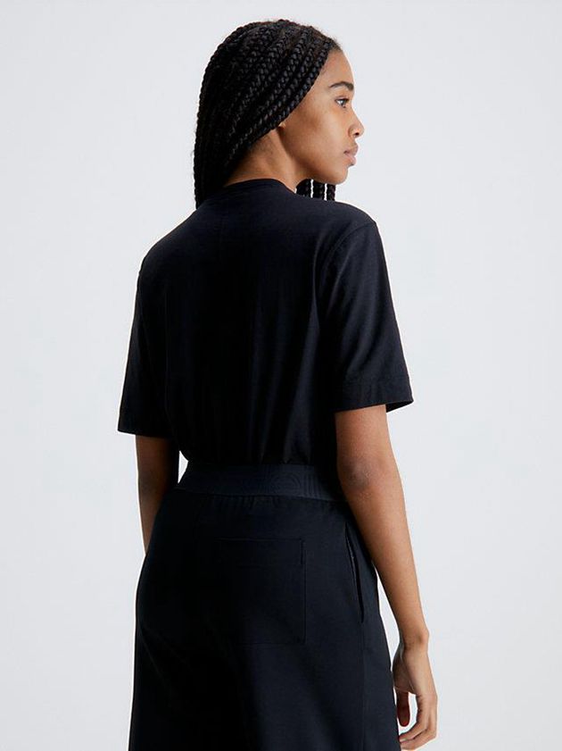 Black Calvin Klein Gym Women T-Shirt | MNUD-31526