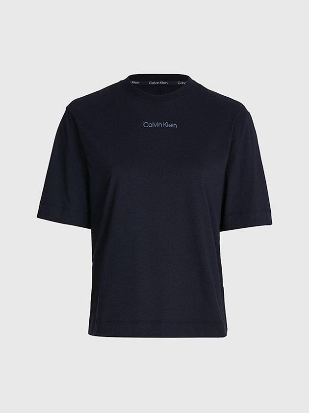 Black Calvin Klein Gym Women T-Shirt | MNUD-31526
