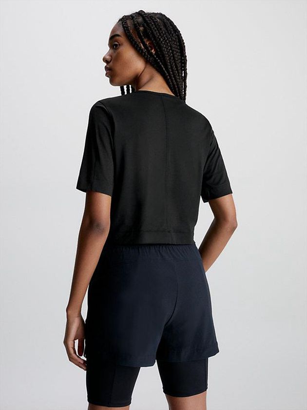 Black Calvin Klein Gym Women T-Shirt | POJV-98135