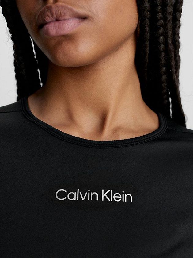 Black Calvin Klein Gym Women T-Shirt | POJV-98135