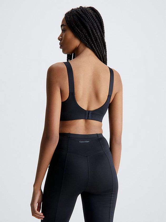 Black Calvin Klein High Impact Sports Women Bra | OILN-80947