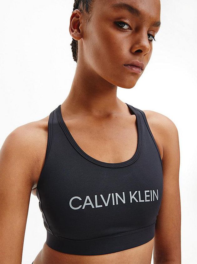 Black Calvin Klein High Impact Sports Women Bra | MSJI-72543