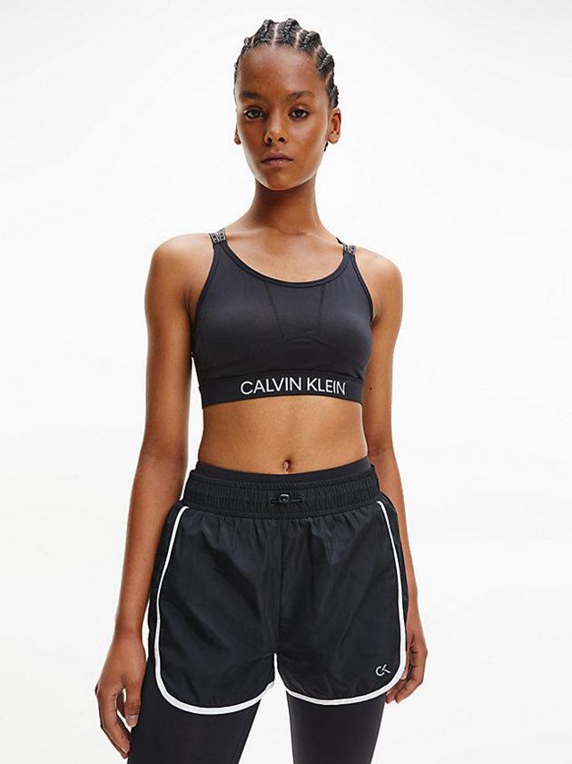 Black Calvin Klein High Impact Sports Women Bra | KWUX-47256
