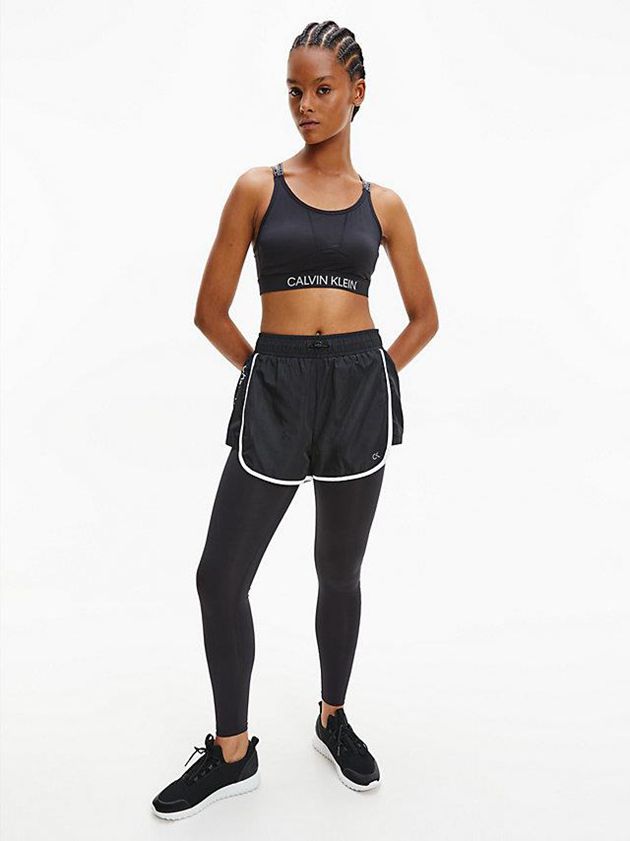 Black Calvin Klein High Impact Sports Women Bra | KWUX-47256