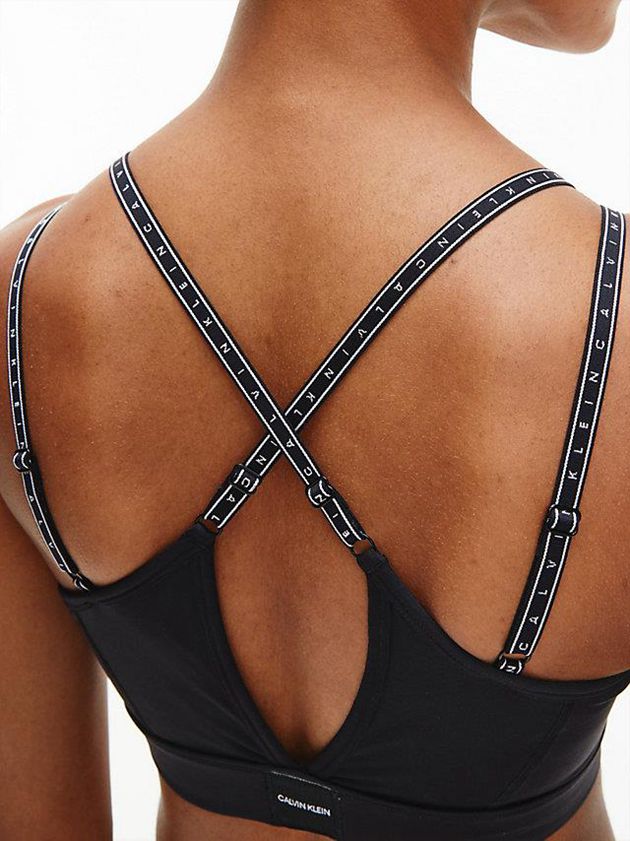 Black Calvin Klein High Impact Sports Women Bra | KWUX-47256