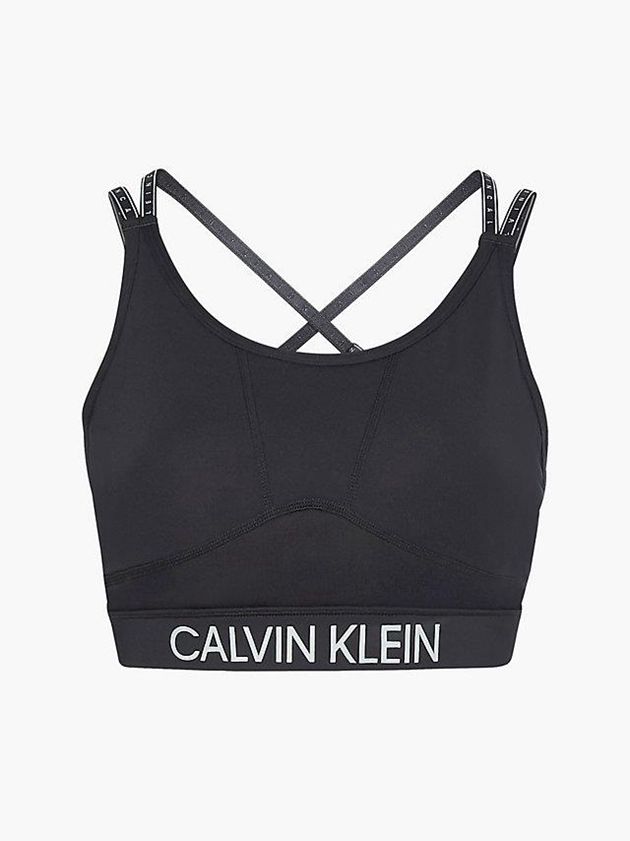Black Calvin Klein High Impact Sports Women Bra | KWUX-47256