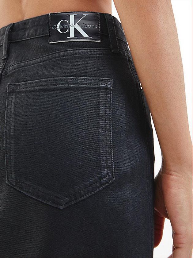 Black Calvin Klein High Rise Denim Maxi Women Skirt | MFZC-13758