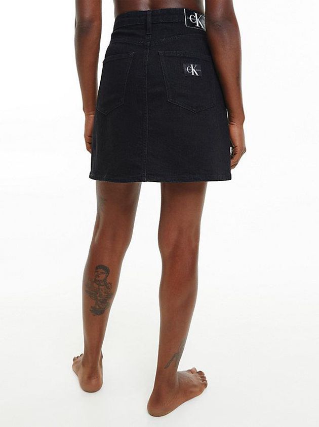Black Calvin Klein High Rise Denim Mini Women Skirt | OQAB-75129