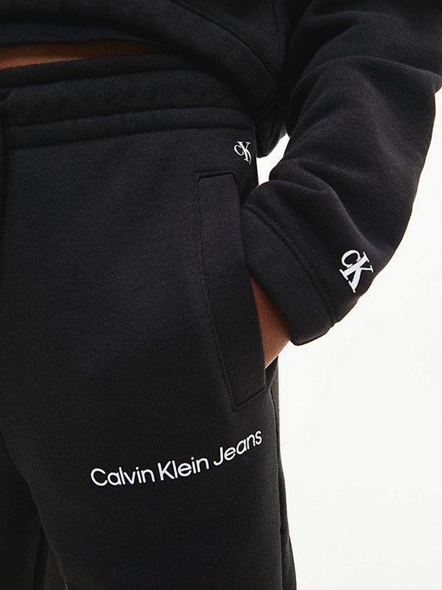 Black Calvin Klein High Rise Relaxed Girls's Joggers | BOFE-98042