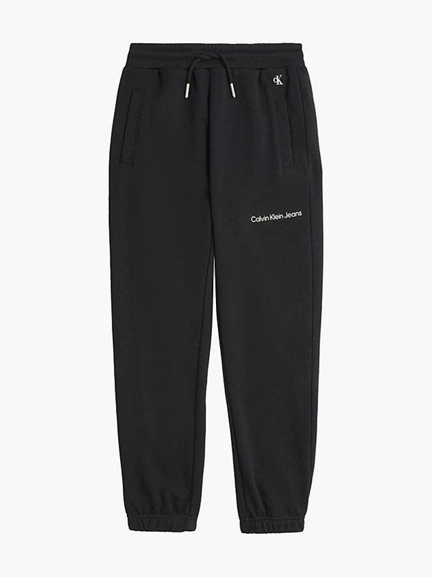 Black Calvin Klein High Rise Relaxed Girls's Joggers | BOFE-98042