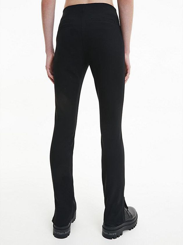 Black Calvin Klein High Rise Slim Women Pants | YENL-31254