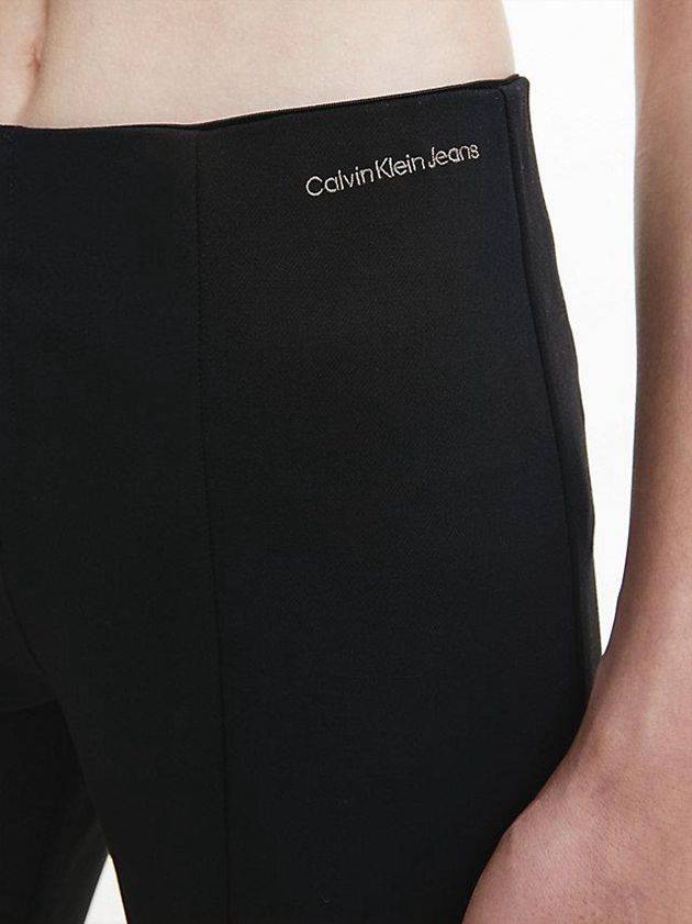 Black Calvin Klein High Rise Slim Women Pants | YENL-31254