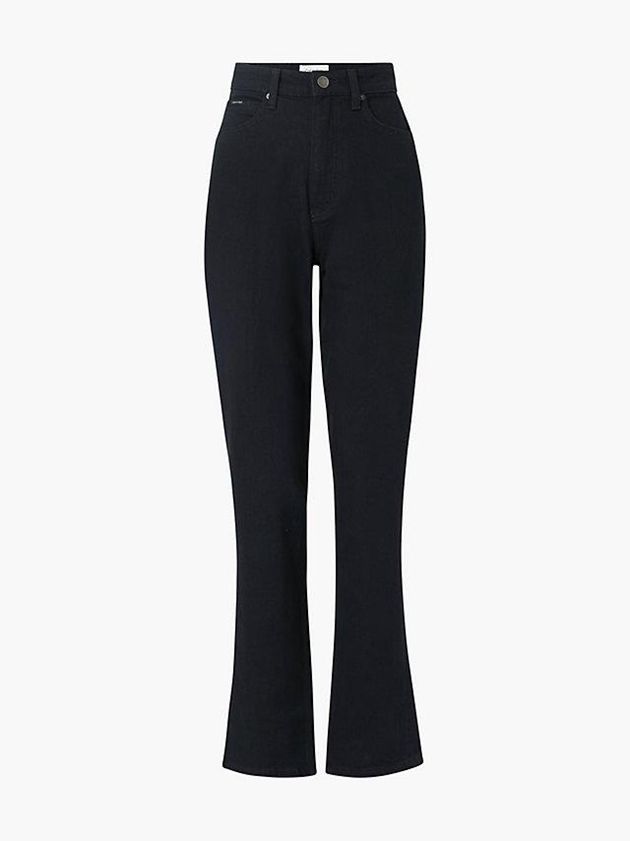 Black Calvin Klein High Rise Straight Women Jeans | NTRP-19823
