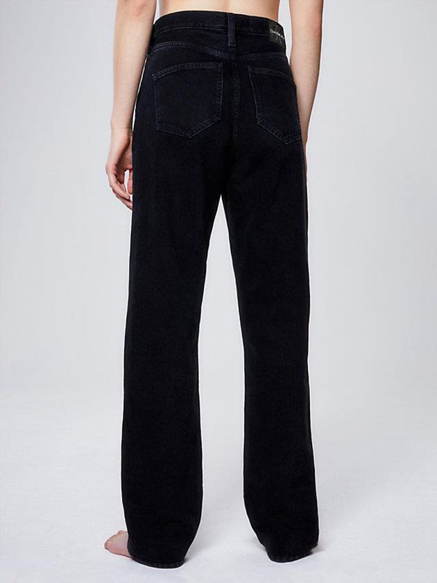 Black Calvin Klein High Rise Straight Women Jeans | UWSR-08365