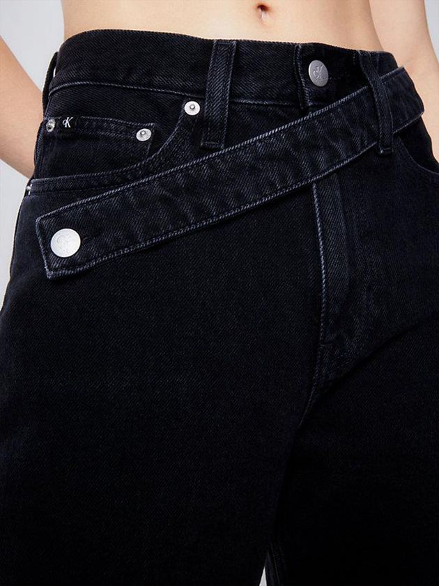Black Calvin Klein High Rise Straight Women Jeans | UWSR-08365