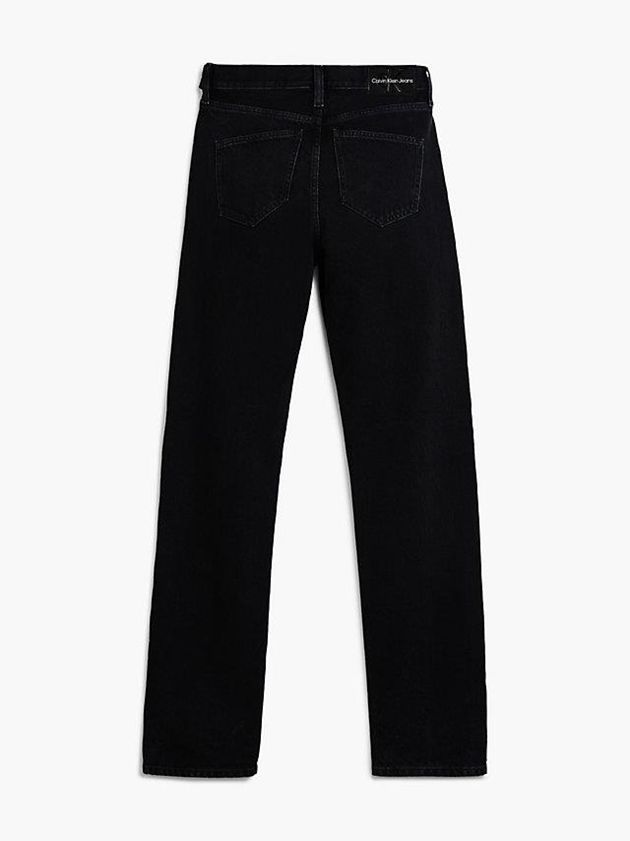 Black Calvin Klein High Rise Straight Women Jeans | UWSR-08365