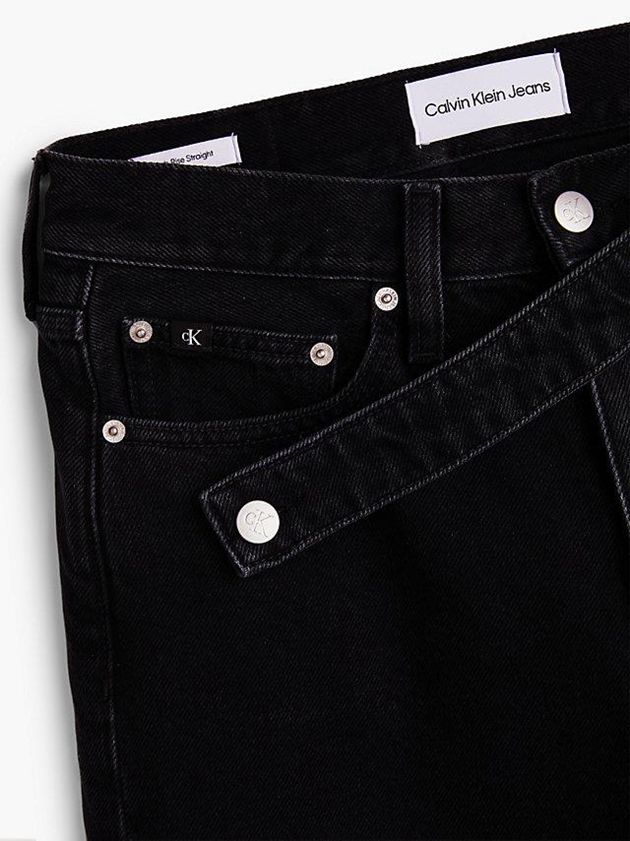 Black Calvin Klein High Rise Straight Women Jeans | UWSR-08365