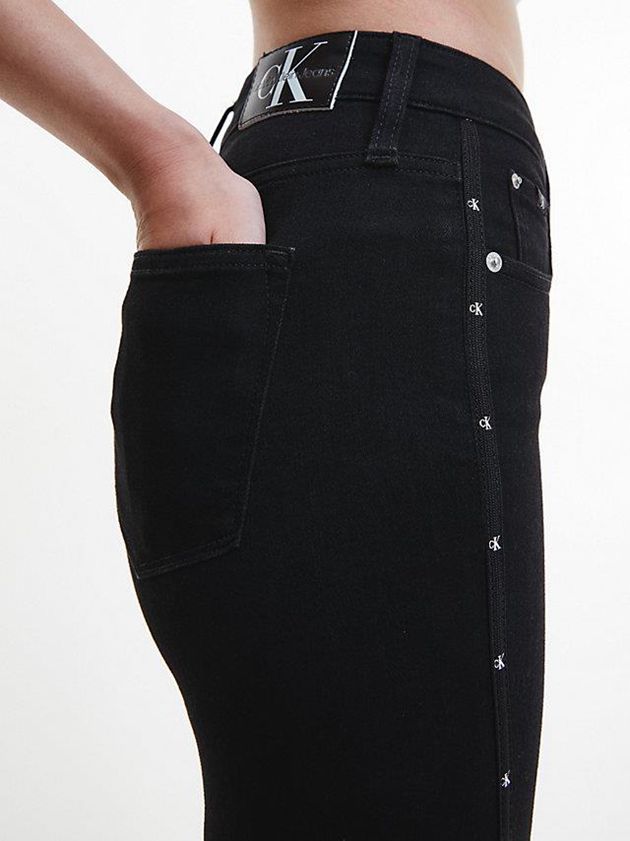 Black Calvin Klein High Rise Super Skinny Women Jeans | DVOS-32948