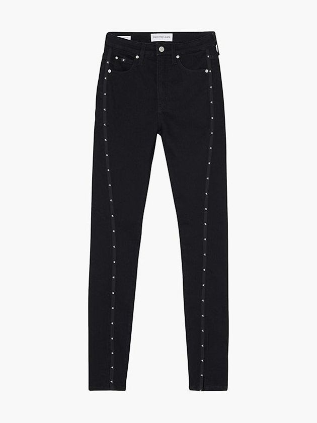 Black Calvin Klein High Rise Super Skinny Women Jeans | DVOS-32948