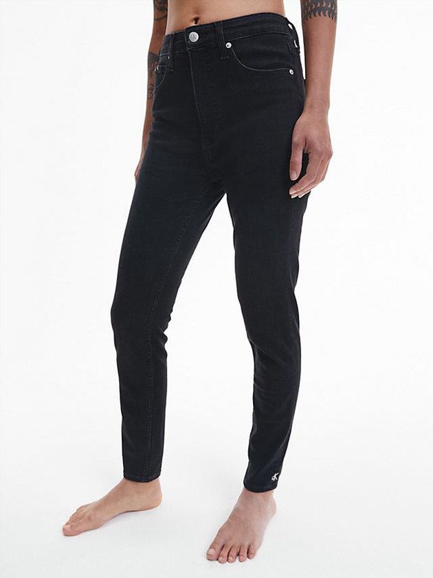 Black Calvin Klein High Rise Super Skinny Ankle Women Jeans | CVHY-86735