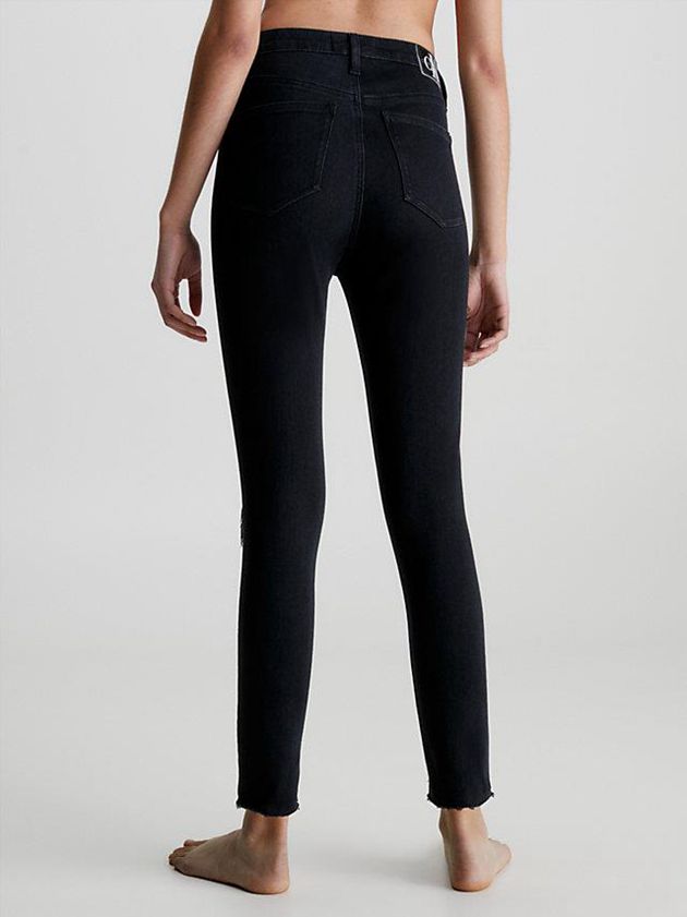 Black Calvin Klein High Rise Super Skinny Ankle Women Jeans | VGFA-81043