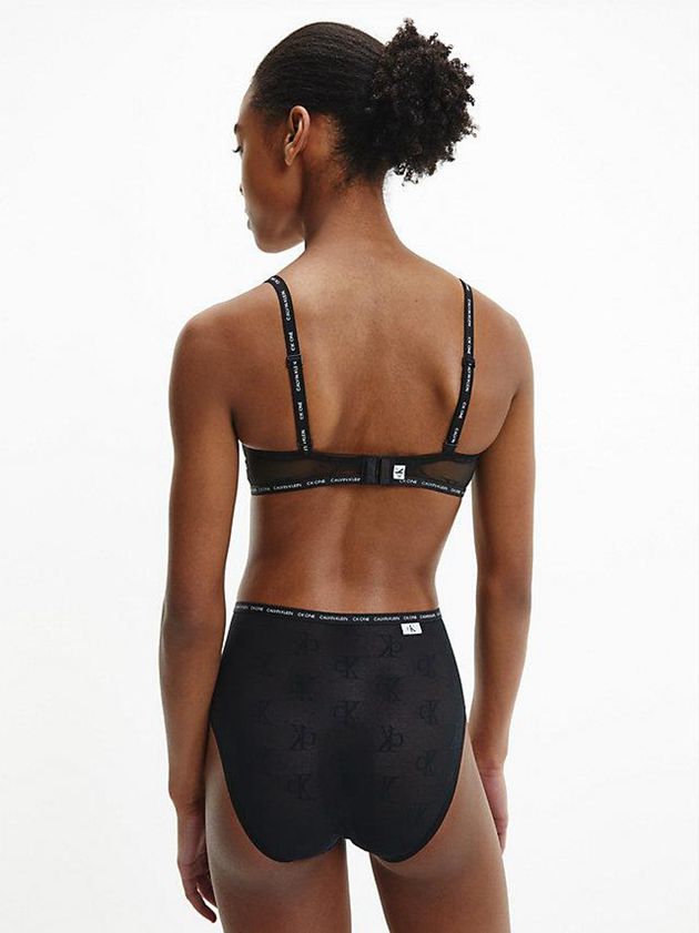 Black Calvin Klein High Waisted Bikini - CK One Women Briefs | PQUR-60149