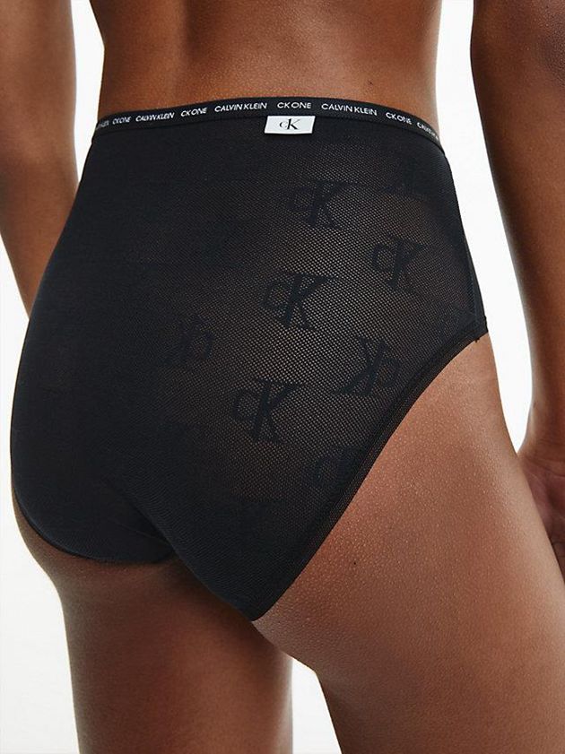 Black Calvin Klein High Waisted Bikini - CK One Women Briefs | PQUR-60149