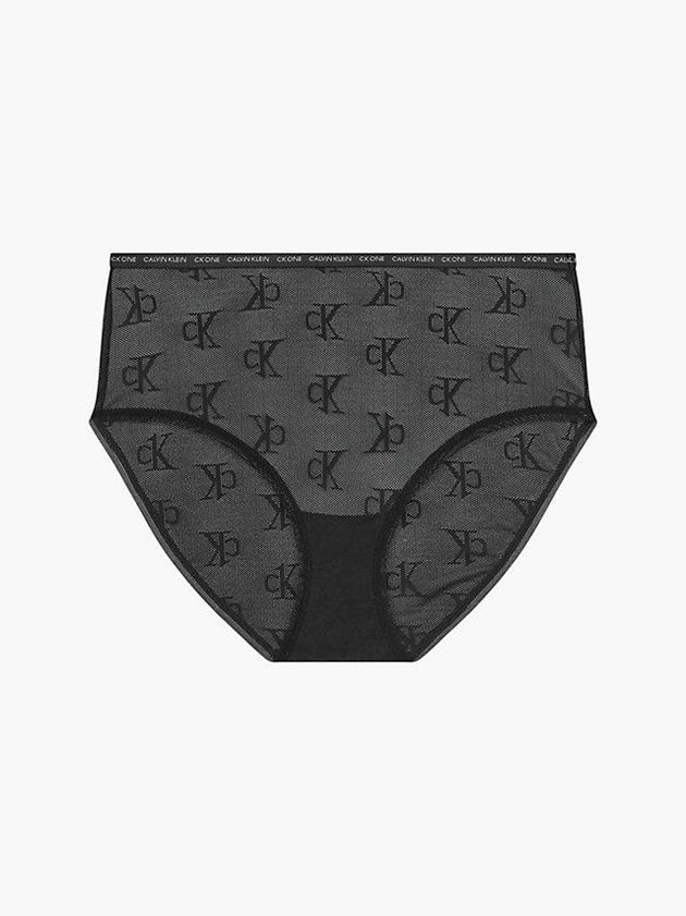 Black Calvin Klein High Waisted Bikini - CK One Women Briefs | PQUR-60149